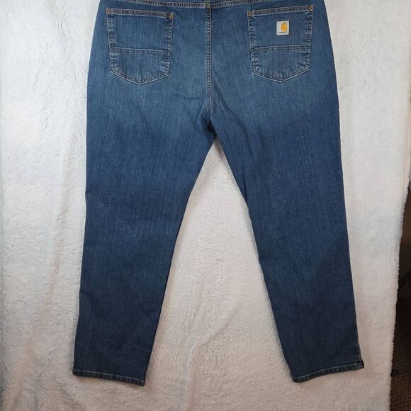 Carhartt Men's Relaxed Fit Zip Fly Denim Jeans Blue Size 42 x 30 - Picture 5 of 7